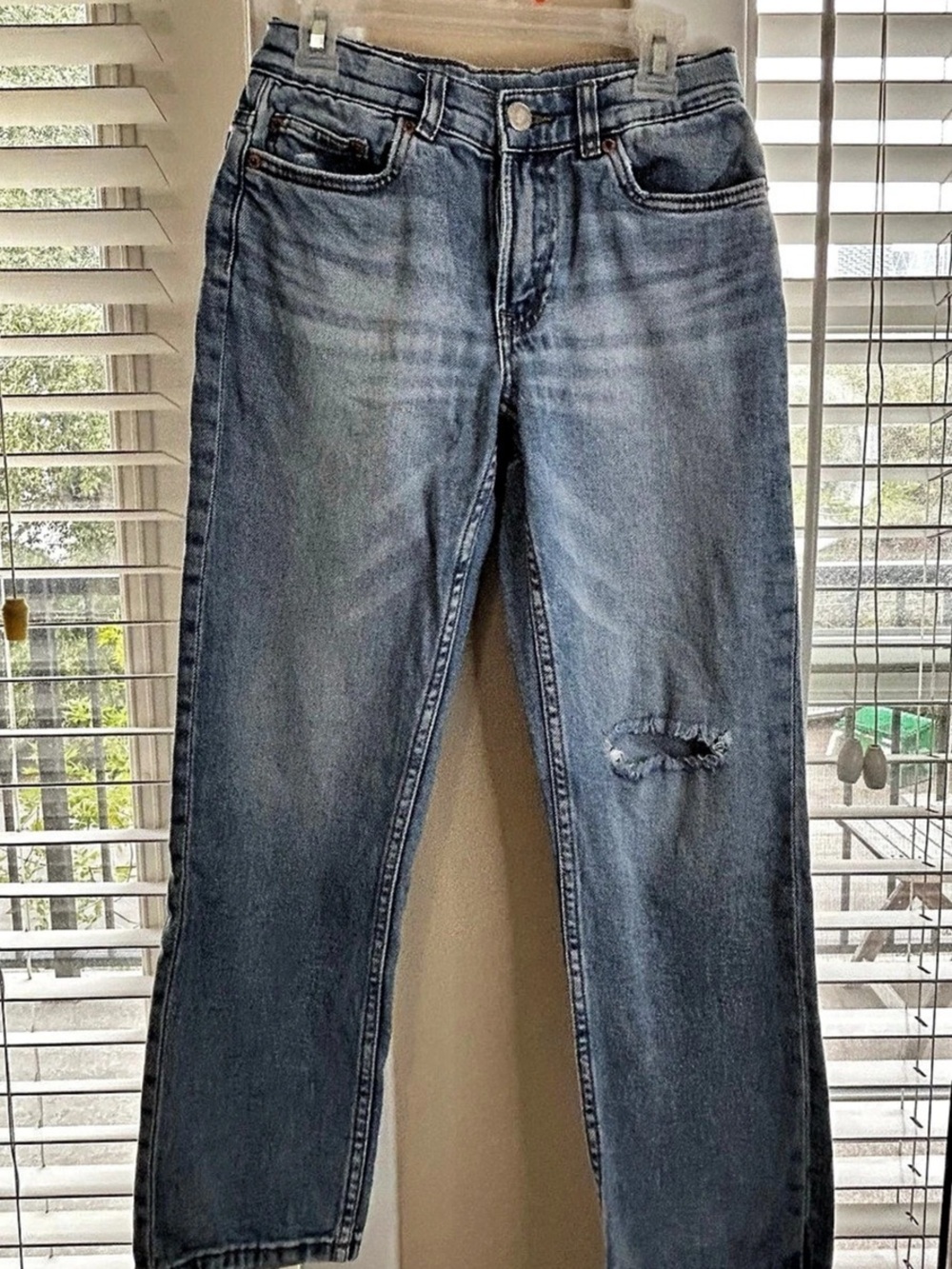 Zara Straight Leg Jeans Blue Size 10 (140 cm)